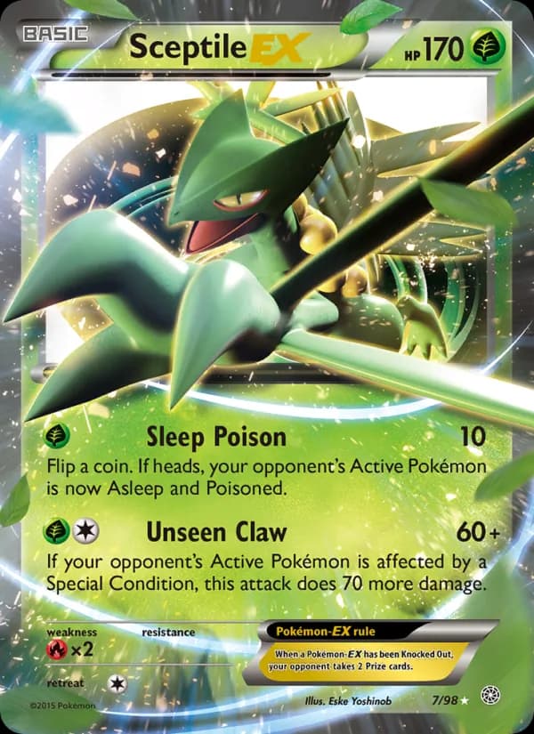 Sceptile EX card in English