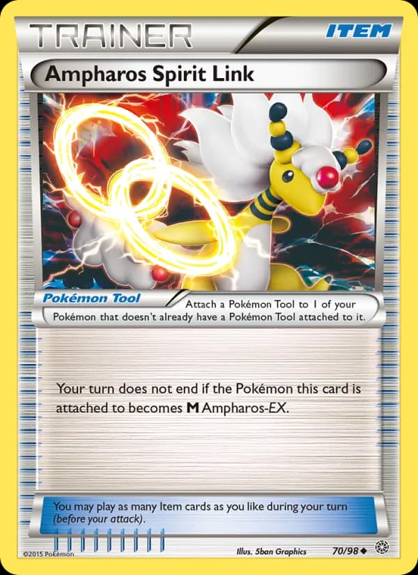 Ampharos Spirit Link card in English