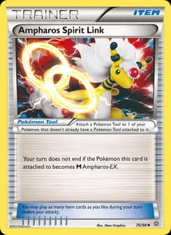 Ampharos Spirit Link card in English