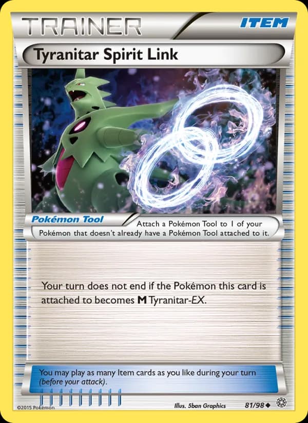 Tyranitar Spirit Link card in English