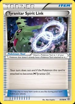 Tyranitar Spirit Link card in English