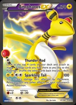Ampharos EX card in English