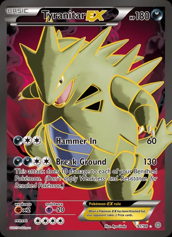 Tyranitar EX card in English
