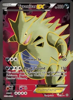 Tyranitar EX card in English