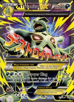 M Tyranitar EX card in English