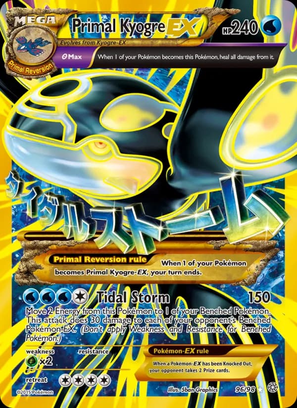 Primal Kyogre EX card in English