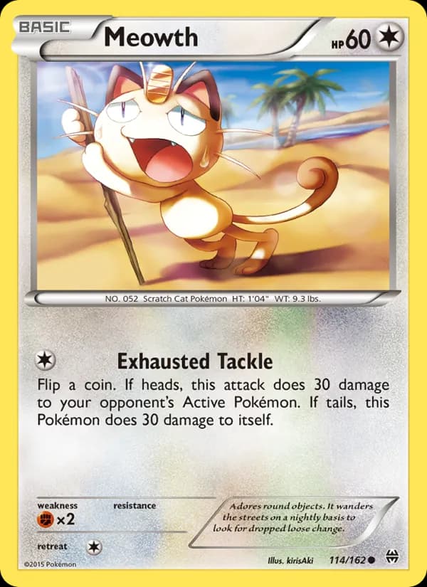 Meowth card in English