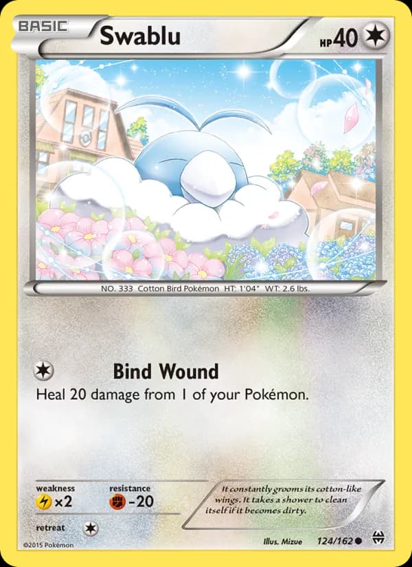 Swablu card in English