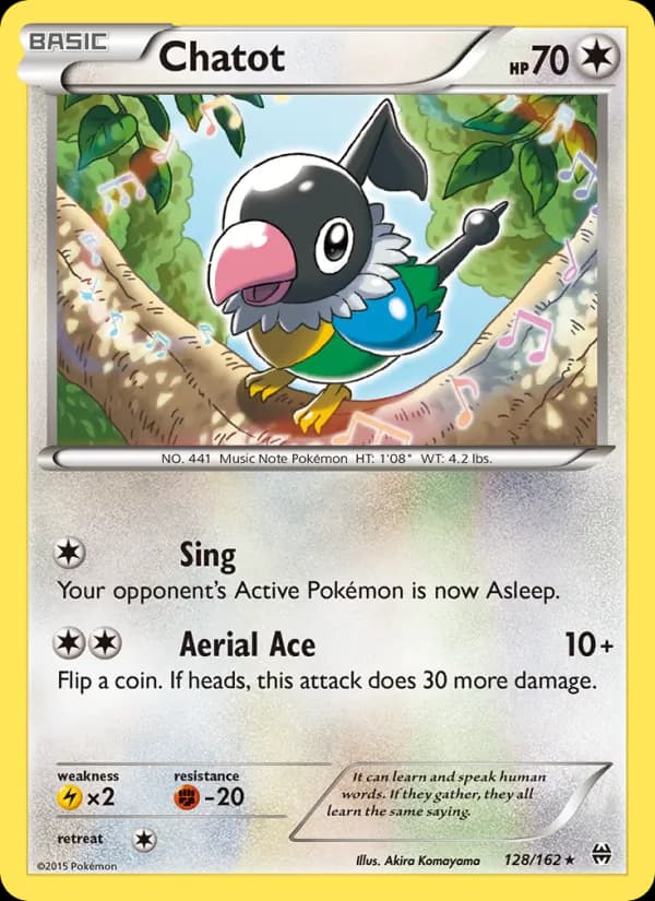 Chatot card in English