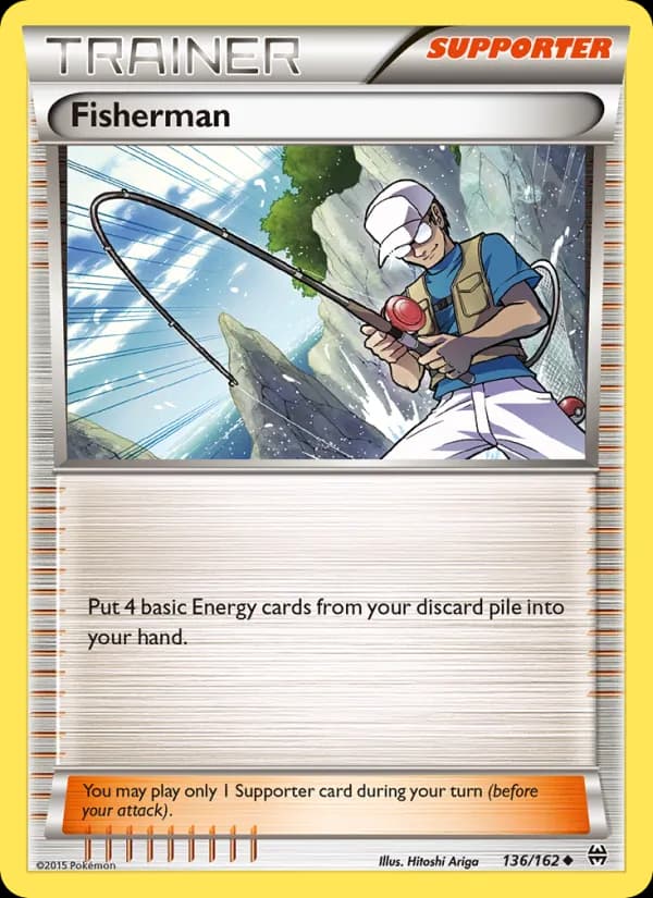 Fisherman card in English