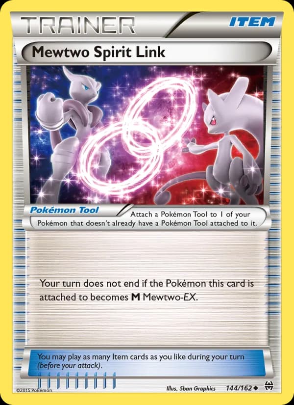 Mewtwo Spirit Link card in English