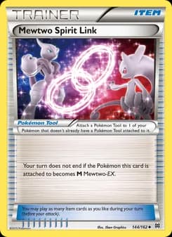 Mewtwo Spirit Link card in English