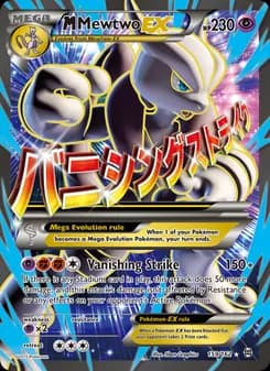 M Mewtwo EX card in English
