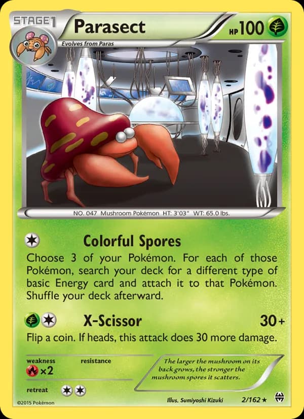 Parasect card in English