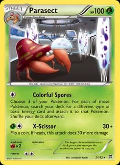 Parasect card in English