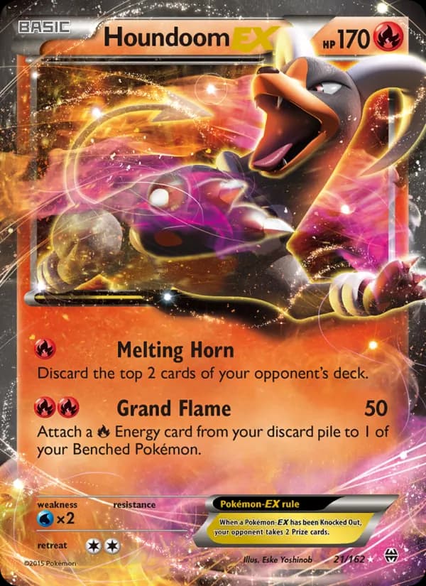 Houndoom EX card in English