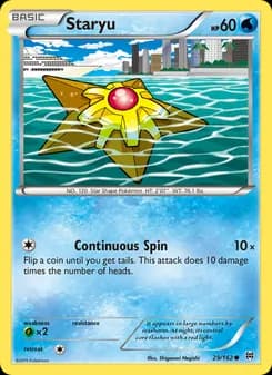 Staryu card in English