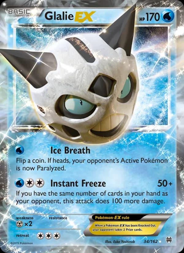 Glalie EX card in English