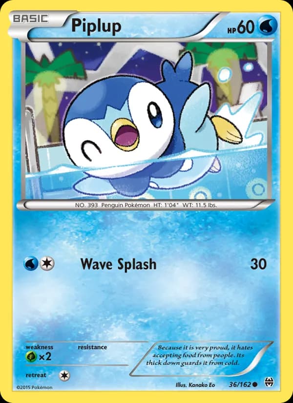 Piplup card in English