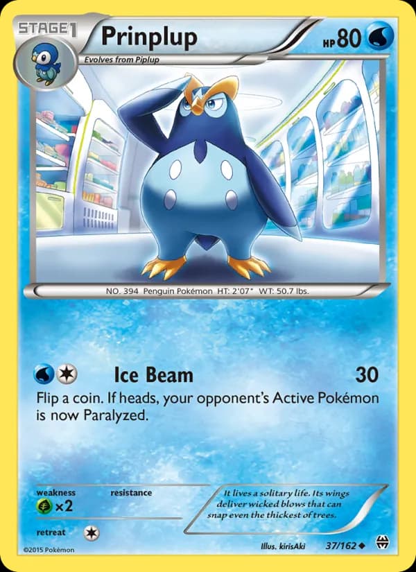 Prinplup card in English