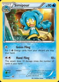 Simipour card in English