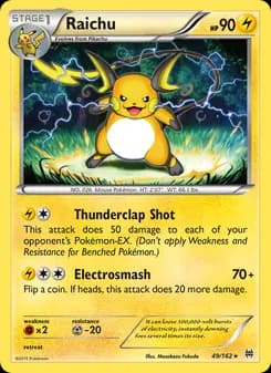 Raichu card in English