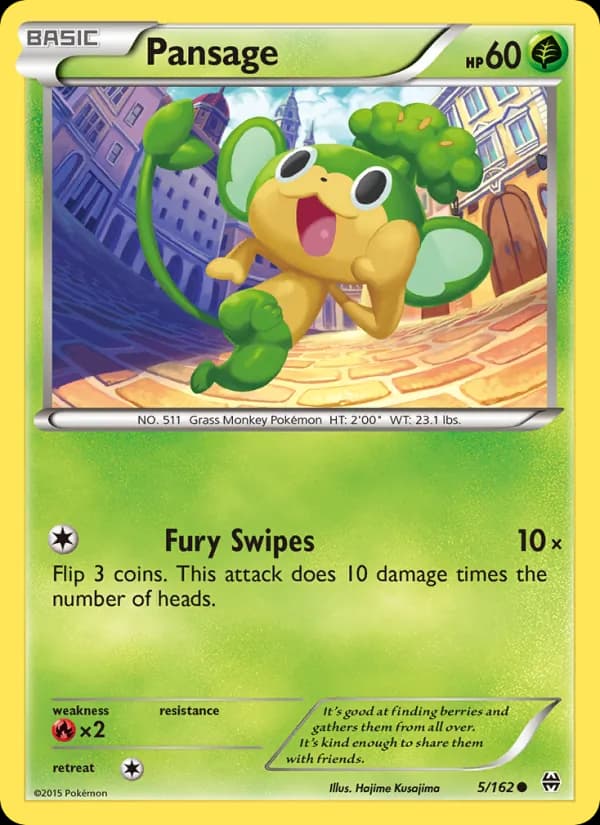 Pansage card in English