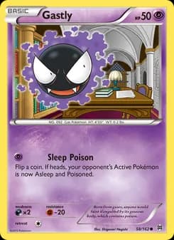 Gastly card in English