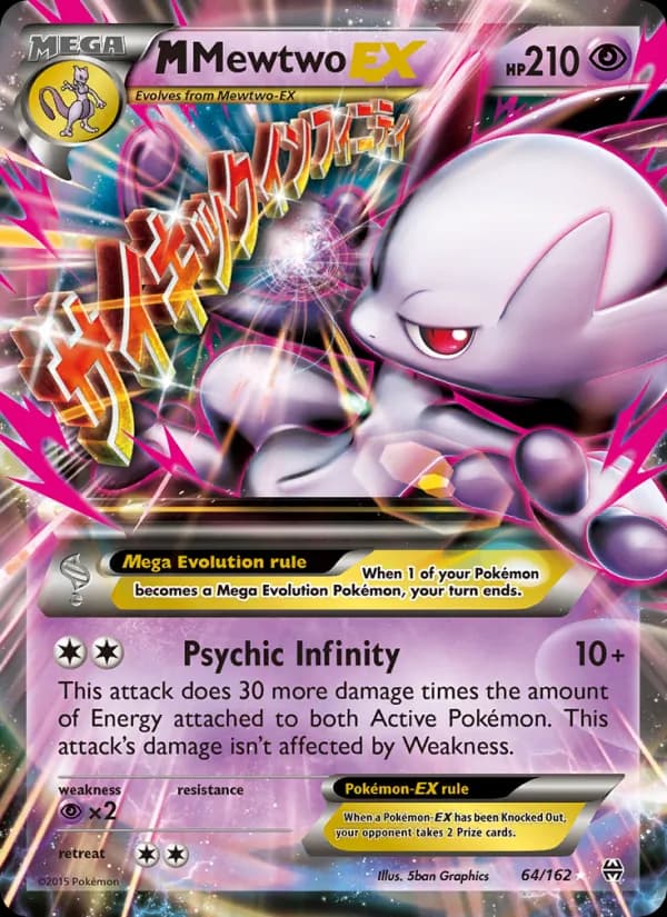 M Mewtwo EX card in English
