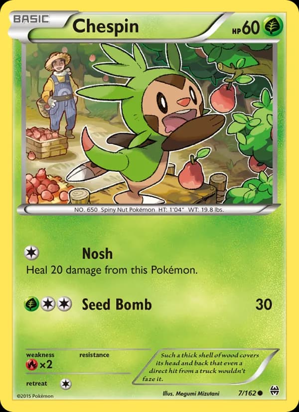 Chespin card in English