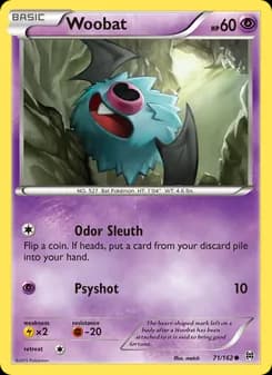 Woobat card in English