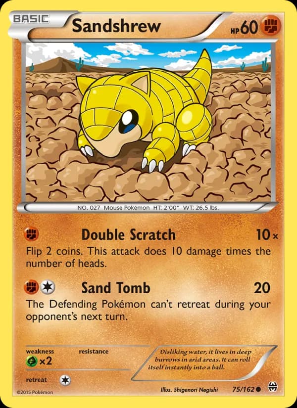 Sandshrew card in English
