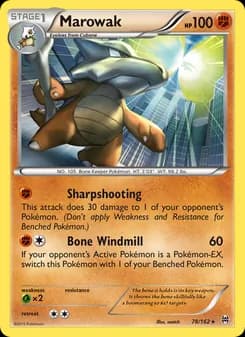 Marowak card in English