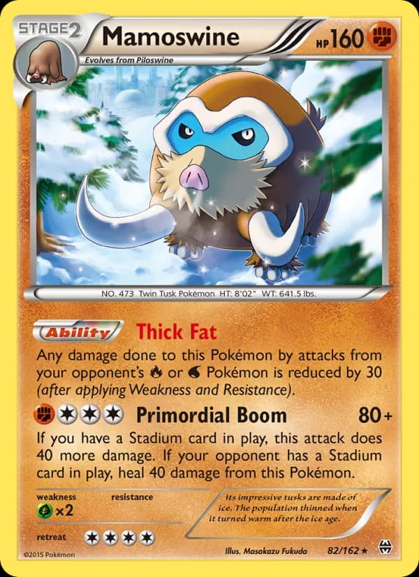 Mamoswine card in English