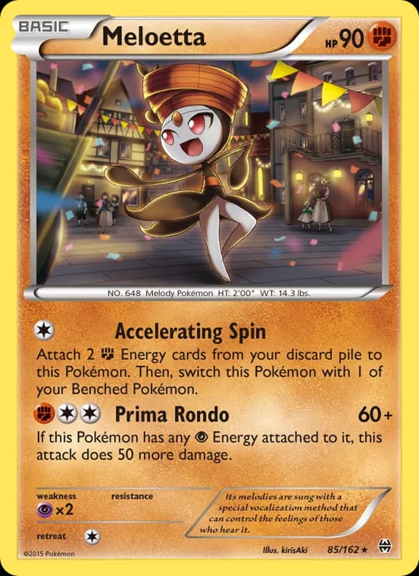 Meloetta card in English