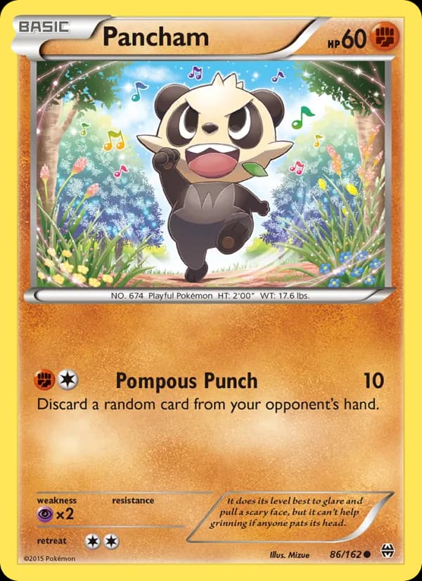 Pancham card in English