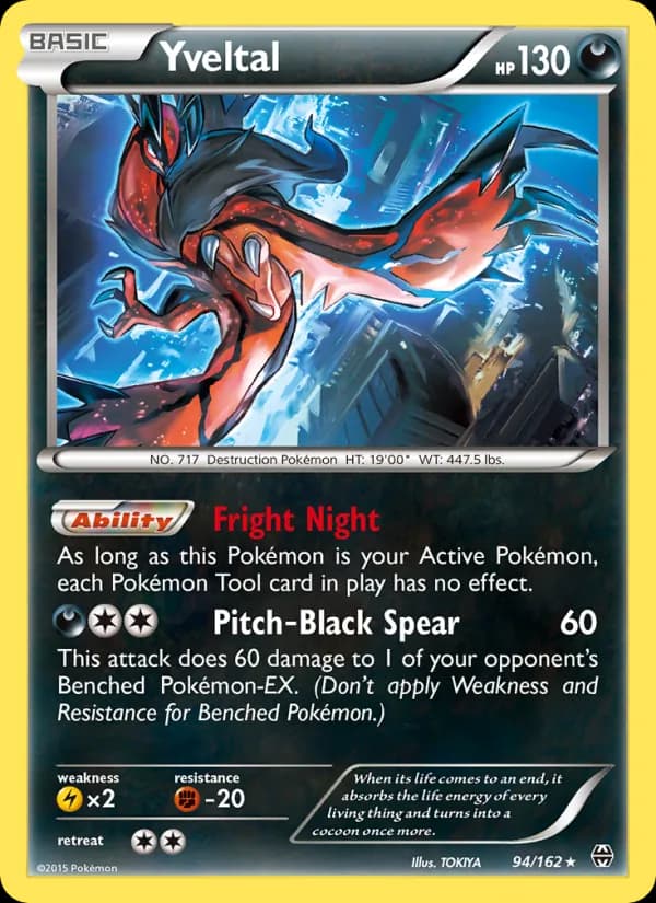 Yveltal card in English