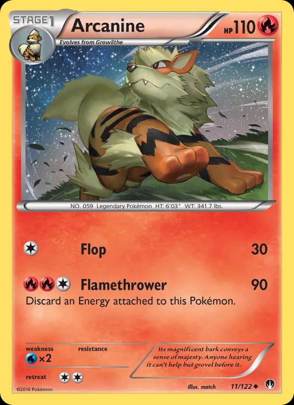 Arcanine card in English