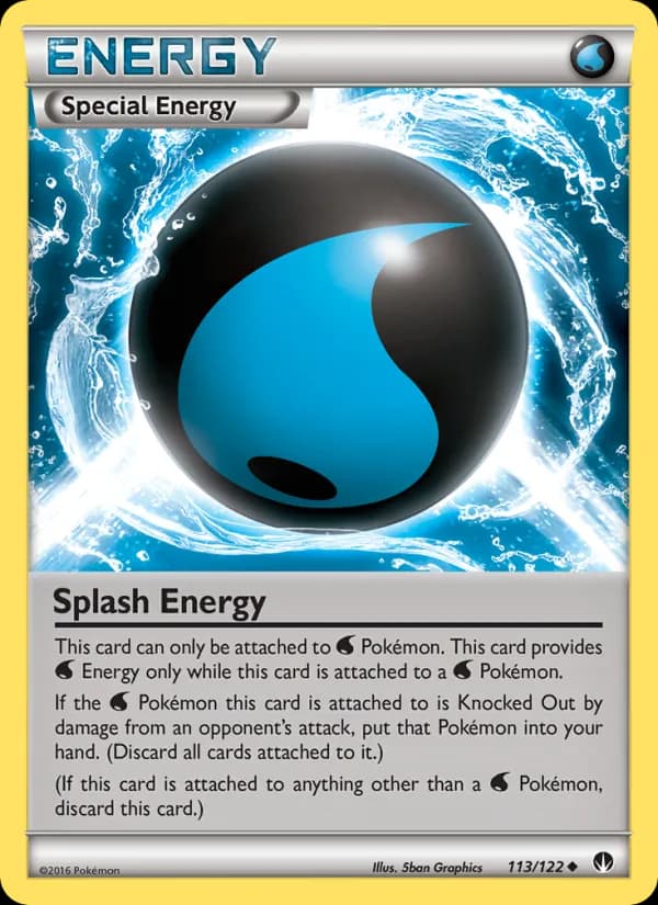 Splash Energy card in English
