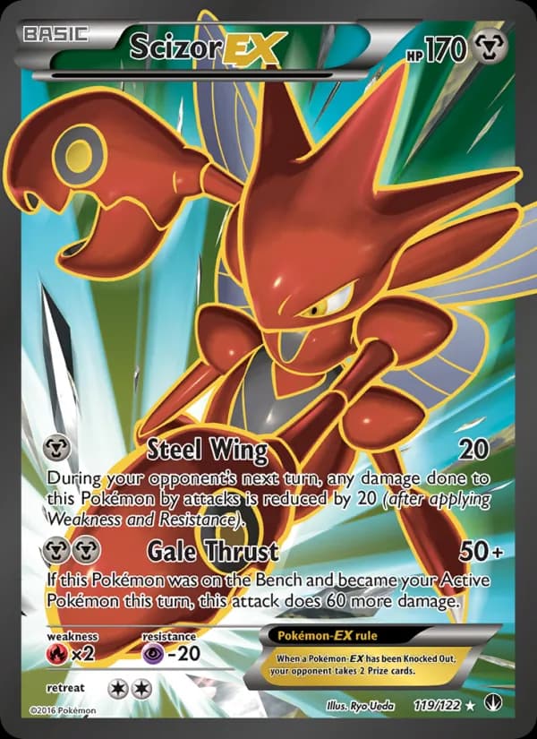 Scizor EX card in English