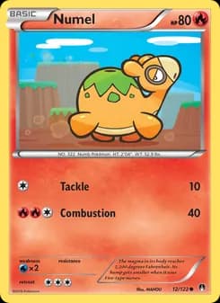 Numel card in English