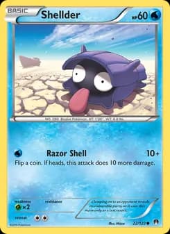 Shellder card in English