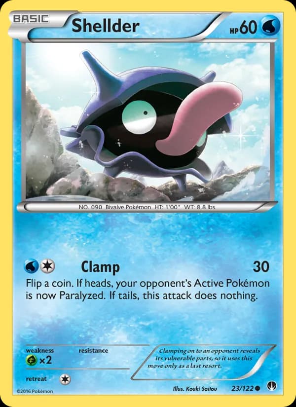 Shellder card in English