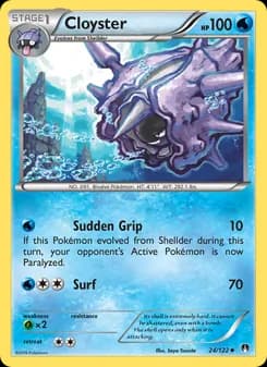Cloyster card in English