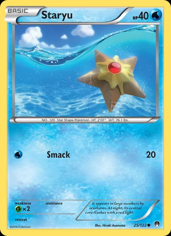 Staryu card in English