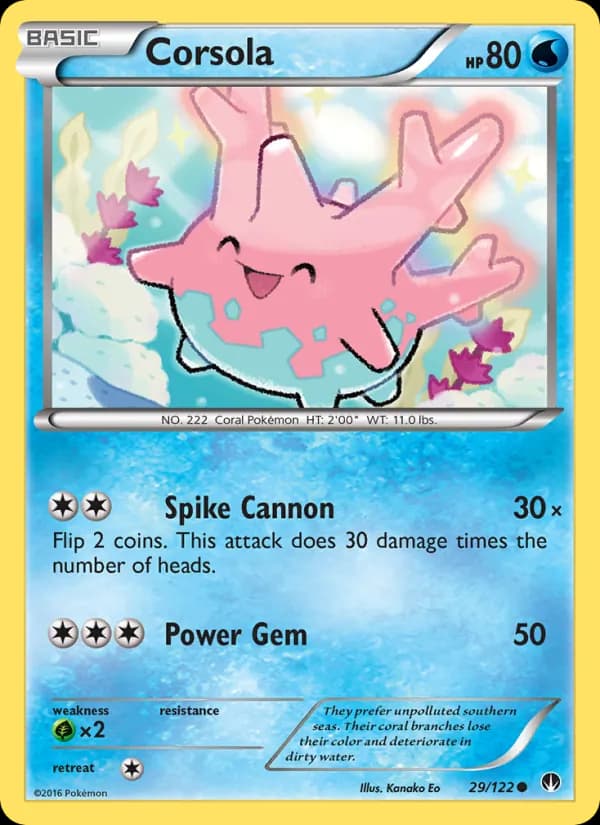 Corsola card in English