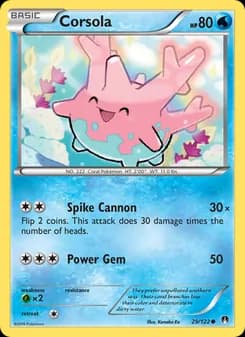 Corsola card in English