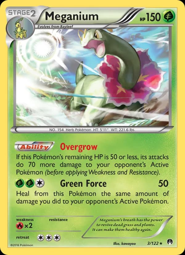 Meganium card in English