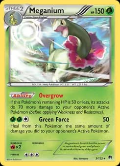 Meganium card in English