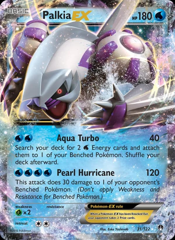 Palkia EX card in English
